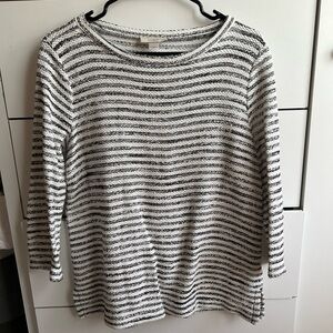 Loft Striped Black and White Women's Top